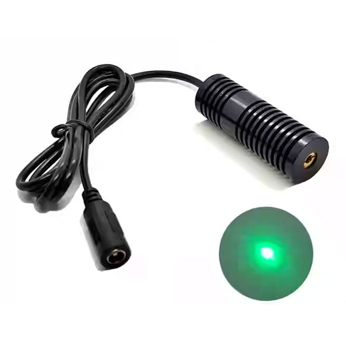 12V/24V 520nm 30mW~135mW Green Laser Module Dot Focus Adjustable Φ20X60mm